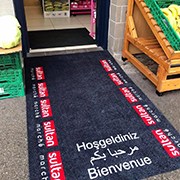 Printed entrance mat | Épicerie Strasbourg